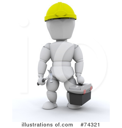 Royalty-Free (RF) White Character Clipart Illustration by KJ Pargeter - Stock Sample #74321