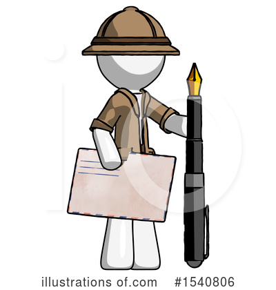 Royalty-Free (RF) White Design Mascot Clipart Illustration by Leo Blanchette - Stock Sample #1540806