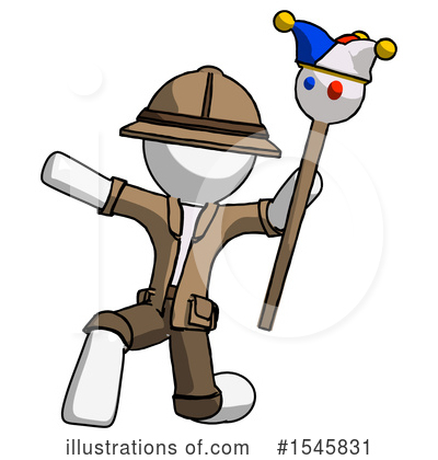 Royalty-Free (RF) White Design Mascot Clipart Illustration by Leo Blanchette - Stock Sample #1545831