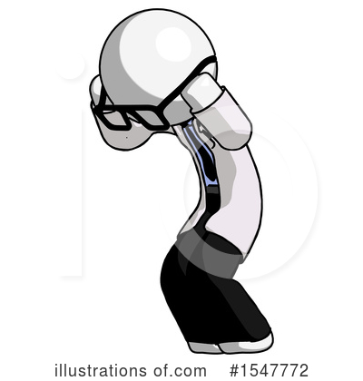 Royalty-Free (RF) White Design Mascot Clipart Illustration by Leo Blanchette - Stock Sample #1547772