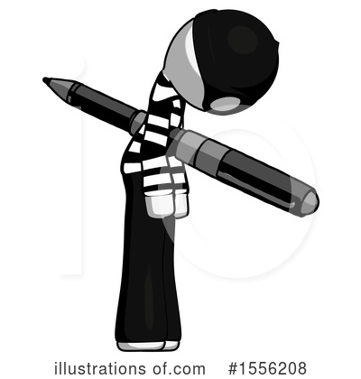 Royalty-Free (RF) White Design Mascot Clipart Illustration by Leo Blanchette - Stock Sample #1556208
