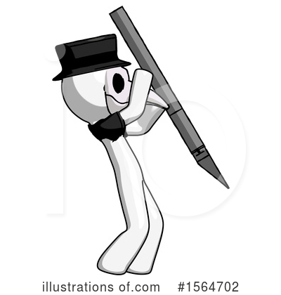 Royalty-Free (RF) White Design Mascot Clipart Illustration by Leo Blanchette - Stock Sample #1564702
