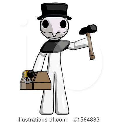 Royalty-Free (RF) White Design Mascot Clipart Illustration by Leo Blanchette - Stock Sample #1564883