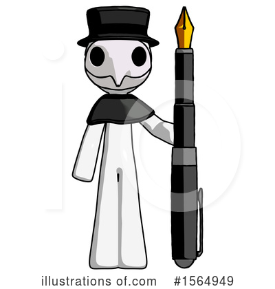 Royalty-Free (RF) White Design Mascot Clipart Illustration by Leo Blanchette - Stock Sample #1564949