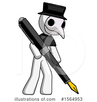 Royalty-Free (RF) White Design Mascot Clipart Illustration by Leo Blanchette - Stock Sample #1564953