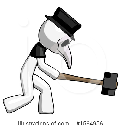 Royalty-Free (RF) White Design Mascot Clipart Illustration by Leo Blanchette - Stock Sample #1564956