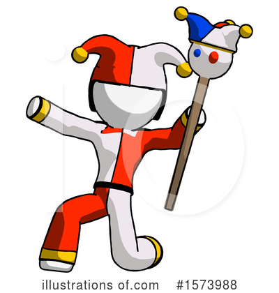 Royalty-Free (RF) White Design Mascot Clipart Illustration by Leo Blanchette - Stock Sample #1573988