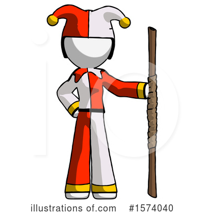 Royalty-Free (RF) White Design Mascot Clipart Illustration by Leo Blanchette - Stock Sample #1574040
