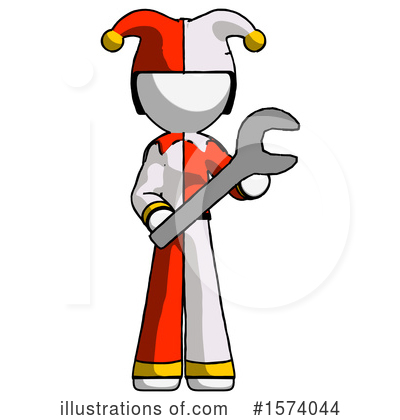 Royalty-Free (RF) White Design Mascot Clipart Illustration by Leo Blanchette - Stock Sample #1574044