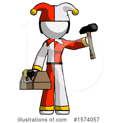 Royalty-Free (RF) White Design Mascot Clipart Illustration by Leo Blanchette - Stock Sample #1574057