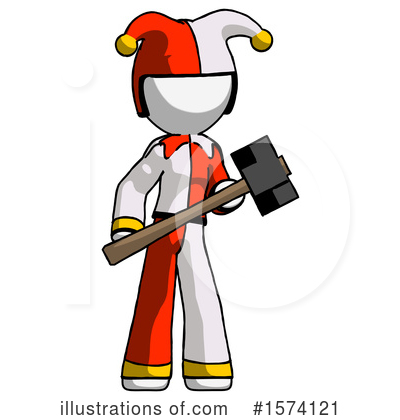 Royalty-Free (RF) White Design Mascot Clipart Illustration by Leo Blanchette - Stock Sample #1574121