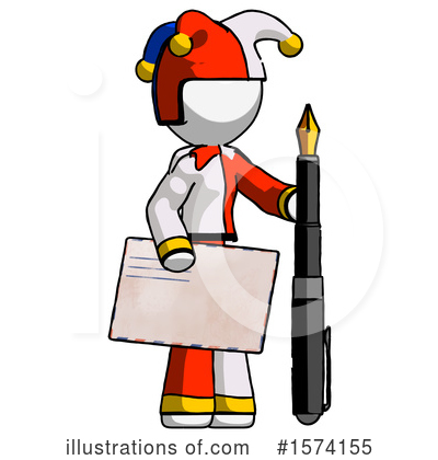 Royalty-Free (RF) White Design Mascot Clipart Illustration by Leo Blanchette - Stock Sample #1574155