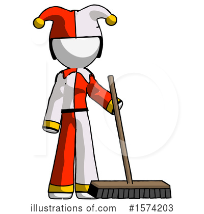 Royalty-Free (RF) White Design Mascot Clipart Illustration by Leo Blanchette - Stock Sample #1574203
