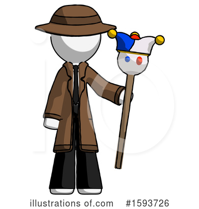 Royalty-Free (RF) White Design Mascot Clipart Illustration by Leo Blanchette - Stock Sample #1593726