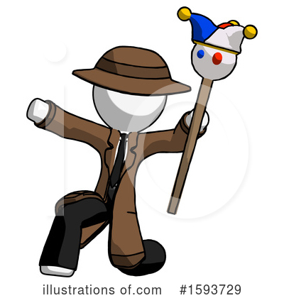 Royalty-Free (RF) White Design Mascot Clipart Illustration by Leo Blanchette - Stock Sample #1593729