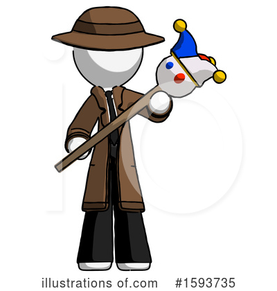 Royalty-Free (RF) White Design Mascot Clipart Illustration by Leo Blanchette - Stock Sample #1593735
