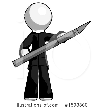 Royalty-Free (RF) White Design Mascot Clipart Illustration by Leo Blanchette - Stock Sample #1593860
