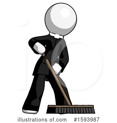 Royalty-Free (RF) White Design Mascot Clipart Illustration by Leo Blanchette - Stock Sample #1593987