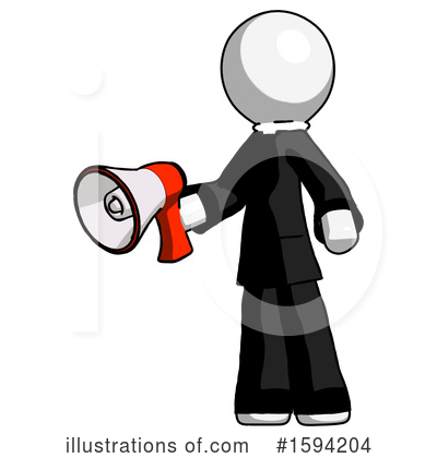 Royalty-Free (RF) White Design Mascot Clipart Illustration by Leo Blanchette - Stock Sample #1594204