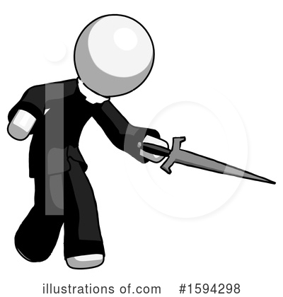 Royalty-Free (RF) White Design Mascot Clipart Illustration by Leo Blanchette - Stock Sample #1594298