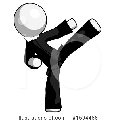 Royalty-Free (RF) White Design Mascot Clipart Illustration by Leo Blanchette - Stock Sample #1594486