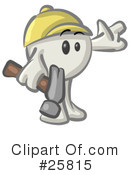 White Konkee Character Clipart #25815 by Leo Blanchette