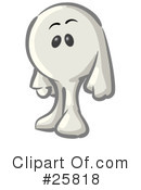 White Konkee Character Clipart #25818 by Leo Blanchette