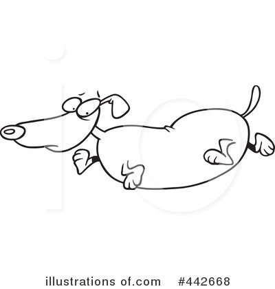 Royalty-Free (RF) Wiener Dog Clipart Illustration by toonaday - Stock Sample #442668