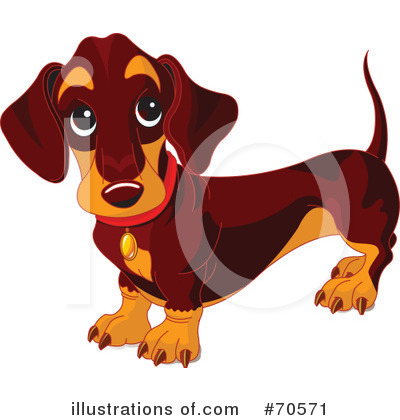 Royalty-Free (RF) Wiener Dog Clipart Illustration by Pushkin - Stock Sample #70571