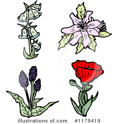 Royalty-Free (RF) Wildflowers Clipart Illustration by lineartestpilot - Stock Sample #1179419