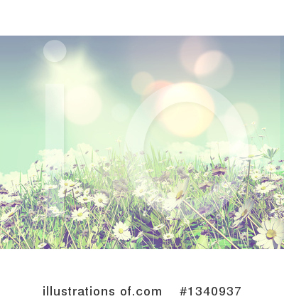 Royalty-Free (RF) Wildflowers Clipart Illustration by KJ Pargeter - Stock Sample #1340937