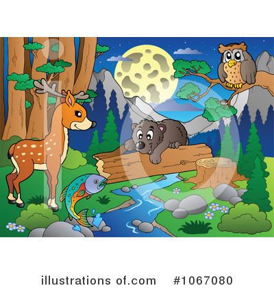 Royalty-Free (RF) Wildlife Clipart Illustration by visekart - Stock Sample #1067080