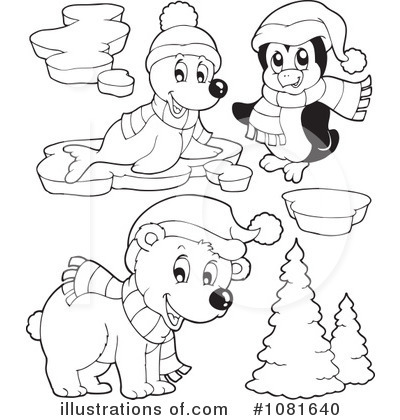 Christmas Animals Clipart #1081640 by visekart