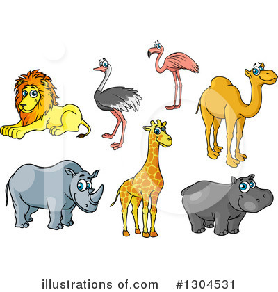 Ostrich Clipart #1304531 by Vector Tradition SM