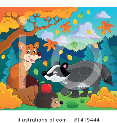 Royalty-Free (RF) Wildlife Clipart Illustration by visekart - Stock Sample #1419444