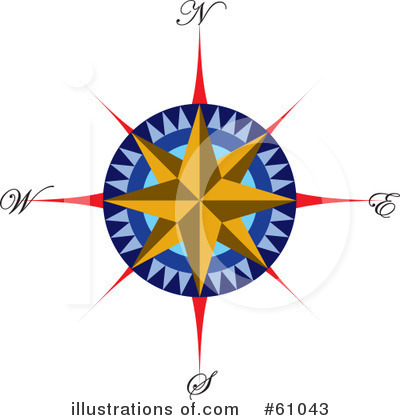 Royalty-Free (RF) Wind Rose Clipart Illustration by pauloribau - Stock Sample #61043