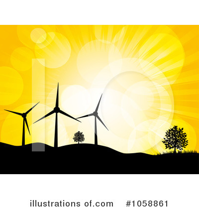 Wind Turbines Clipart #1058861 by elaineitalia