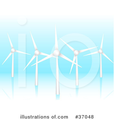 Royalty-Free (RF) Wind Turbine Clipart Illustration by elaineitalia - Stock Sample #37048
