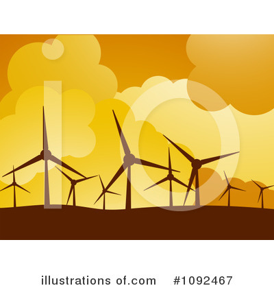 Royalty-Free (RF) Wind Turbines Clipart Illustration by elaineitalia - Stock Sample #1092467