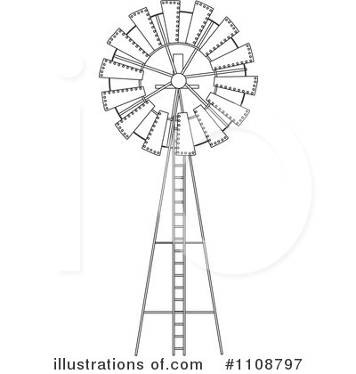 Windmill Clipart #1108797 by Dennis Holmes Designs