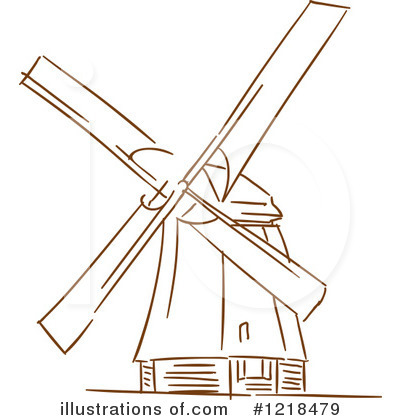Royalty-Free (RF) Windmill Clipart Illustration by Vector Tradition SM - Stock Sample #1218479