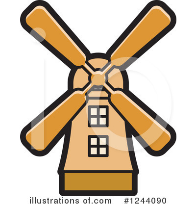 Windmill Clipart #1244090 by Lal Perera