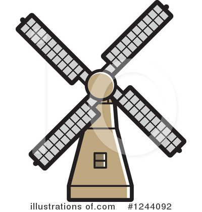 Royalty-Free (RF) Windmill Clipart Illustration by Lal Perera - Stock Sample #1244092