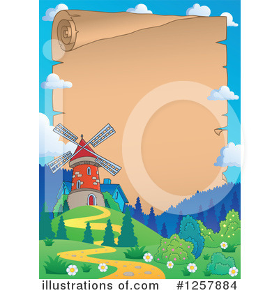 Royalty-Free (RF) Windmill Clipart Illustration by visekart - Stock Sample #1257884