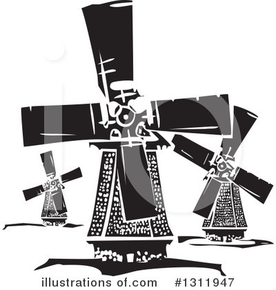 Royalty-Free (RF) Windmill Clipart Illustration by xunantunich - Stock Sample #1311947