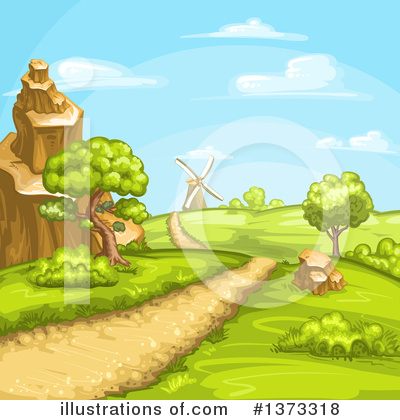 Royalty-Free (RF) Windmill Clipart Illustration by merlinul - Stock Sample #1373318