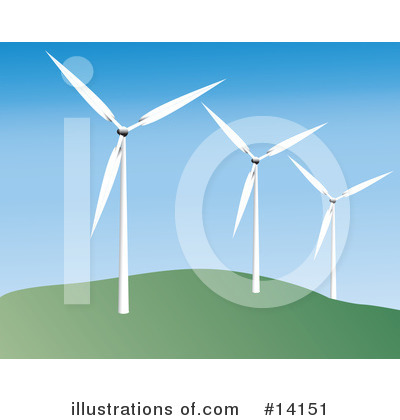 Wind Turbines Clipart #14151 by Rasmussen Images