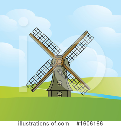 Windmill Clipart #1606166 by Lal Perera