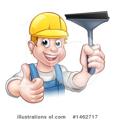 Royalty-Free (RF) Window Cleaner Clipart Illustration by AtStockIllustration - Stock Sample #1462717