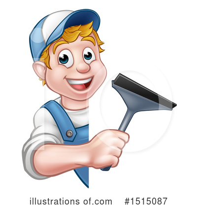 Royalty-Free (RF) Window Cleaner Clipart Illustration by AtStockIllustration - Stock Sample #1515087